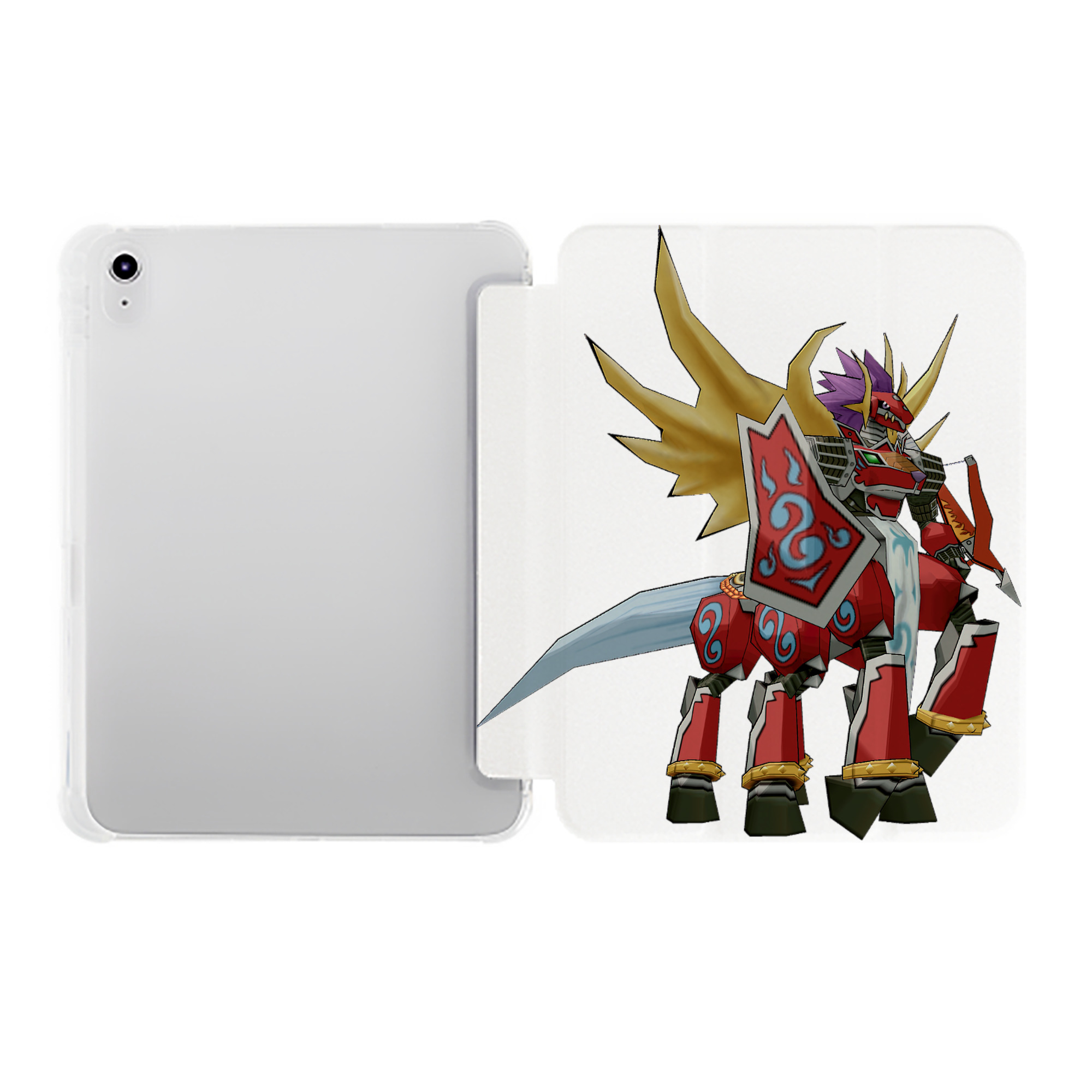 （画像用） Digimon デジタルモンスター/デジモン IPad ケース ペン収納付き 三つ折りスタンド PUレザー×シリコン 対応機種9.5/10.5/10.9インチ